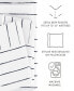 Фото #4 товара Home Collection Premium Ultra Soft Distressed Field Stripe Pattern 4 Piece Bed Sheets Set, Full