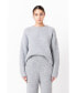 Фото #1 товара Women's Blend Cropped Fuzzy Sweater