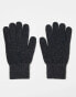 ASOS DESIGN touch screen gloves in polyester in grey