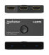 Фото #4 товара Manhattan HDMI Switch 2-Port - 8K@60Hz - Bi-Directional - Black - Displays output from x1 HDMI source to x2 HD displays (same output to both displays) or Connects x2 HDMI sources to x1 display - Manual Selection - No external power required - 3 Year Warranty - HDMI