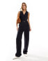 Mango waistcoat tailored jumpsuit in navy