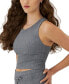 Women's Ribbed Soft Touch Racerback Crop Top