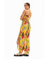 Women's Tropical halter neck jumpsuit Желтый, XLARGE - фото #5