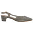 Фото #3 товара VANELi Aliz Metallic Slingback Pumps Womens Grey Dress Casual ALIZ250511