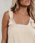 ფოტო #2 პროდუქტის Women's Patch Pocket Pinafore Romper