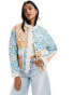 ONLY padded patchwork jacket in floral print