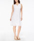 Фото #1 товара JM Collection Women's Petite Sleeveless Lace A Line Dress Bright White PP
