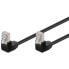 Wentronic CAT 5e Patch Cable 2x 90° Angled - F/UTP - black - 3 m - 3 m - Cat5e - F/UTP (FTP) - RJ-45 - RJ-45