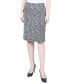 Фото #1 товара Petite Slim Tweed Double Knit Skirt