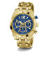 Guess Herren Multifunkion Armbanduhr RESISTANCE gold, blau 44 mm GW0714G2