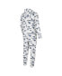 ფოტო #4 პროდუქტის Men's White Tennessee Titans Allover Print Docket Union Full-Zip Hooded Pajama Suit