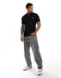 Lacoste slim fit pique polo in black