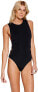 Фото #1 товара Seafolly 266272 Women's Ring Side High Neck One Piece Swimsuit Size 8