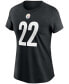 Фото #2 товара Women's Najee Harris Black Pittsburgh Steelers 2021 NFL Draft First Round Pick Player Name Number T-shirt