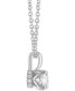 ფოტო #3 პროდუქტის Certified Diamond 18" Pendant Necklace (1/2 ct. t.w.) in 14k White Gold featuring diamonds with the De Beers Code of Origin, Created for Macy's