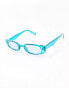 Фото #4 товара Jeepers Peepers rectangle sunglasses in blue