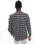 Twisted Tailor munro houndstooth suit jacket in black and white