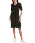 Фото #1 товара Eileen Fisher V-Neck Midi Dress Women's Black Xxs