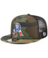 Фото #2 товара Men's Camo New England Patriots Throwback Main Trucker 9FIFTY Snapback Hat