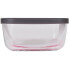 LAV 405Cc Rectangular Lunch Box With Glass Cube Lid