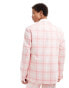 Viggo eriksen checked suit jacket in light pink