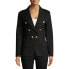 Фото #1 товара Attitude Unknown Double Breasted Blazer With Metallic Buttons Women's XS Black