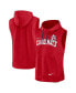 Фото #1 товара Men's Red St. Louis Cardinals Athletic Sleeveless Hooded T-shirt