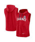 ფოტო #1 პროდუქტის Men's Red St. Louis Cardinals Athletic Sleeveless Hooded T-shirt