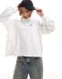 Dr Denim oversized long sleeve t-shirt with back graphic print in off white