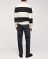 ფოტო #2 პროდუქტის Men's Ribbed Striped Knitted Polo Shirt