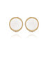 Фото #1 товара Gold-Tone Circle Dime Clip On Button Earrings