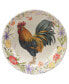 Floral Rooster Serving/Pasta Bowl 13"