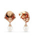 Shell, White, Rose Gold-Tone Idyllia Drop Earrings