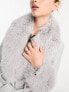 Фото #7 товара Forever New faux fur maxi coat in light grey