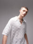 Фото #4 товара Topman knitted v neck crochet polo in white