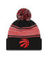 Фото #1 товара Men's Black Toronto Raptors Chilled Cuffed Knit Hat with Pom