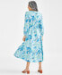 ფოტო #2 პროდუქტის Women's Printed Linen Tiered Midi Dress, Regular & Petite, Created for Macy's