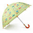 EUREKAKIDS Green children´s umbrella with car print