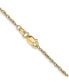 ფოტო #3 პროდუქტის 18k Yellow Gold 18" Baby Rope with Lobster Clasp Chain Necklace