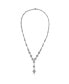 ფოტო #2 პროდუქტის Sterling Silver White Gold Plated Cubic Zirconia Micro Pave Shape Necklace