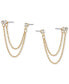 18K Gold Plated Brass Double Pierced Earrings
