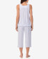 ფოტო #1 პროდუქტის Women's Sleeveless Capri PJ Set