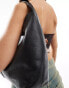 & Other Stories small leather tote bag in black