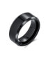 ფოტო #1 პროდუქტის Plain Simple Wide Beveled Titanium Unisex Couples Wedding Band Ring For Men Women Comfort Fit 8MM