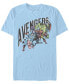 Фото #1 товара Men's Pastel Avengers Short Sleeve Crew T-shirt