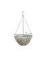 Фото #2 товара Resin Wicker Hanging Basket, White, 12"