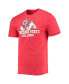 ფოტო #3 პროდუქტის Men's Heathered Charcoal, Red Fresno State Bulldogs Meter T-shirt and Pants Sleep Set