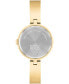 ფოტო #3 პროდუქტის Women's Bold Bangles Swiss Quartz Ionic Plated Light Gold-Tone 2 Steel Watch 28mm