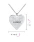 Фото #4 товара Heart Inspirational Message Best Words Describe Your Mother Heart Pendant Necklace For Women Mom .925 Sterling Silver Custom Engraved