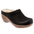 Фото #2 товара Softwalk Madison Plush S2268-004 Womens Black Narrow Clog Sandals Shoes 8.5